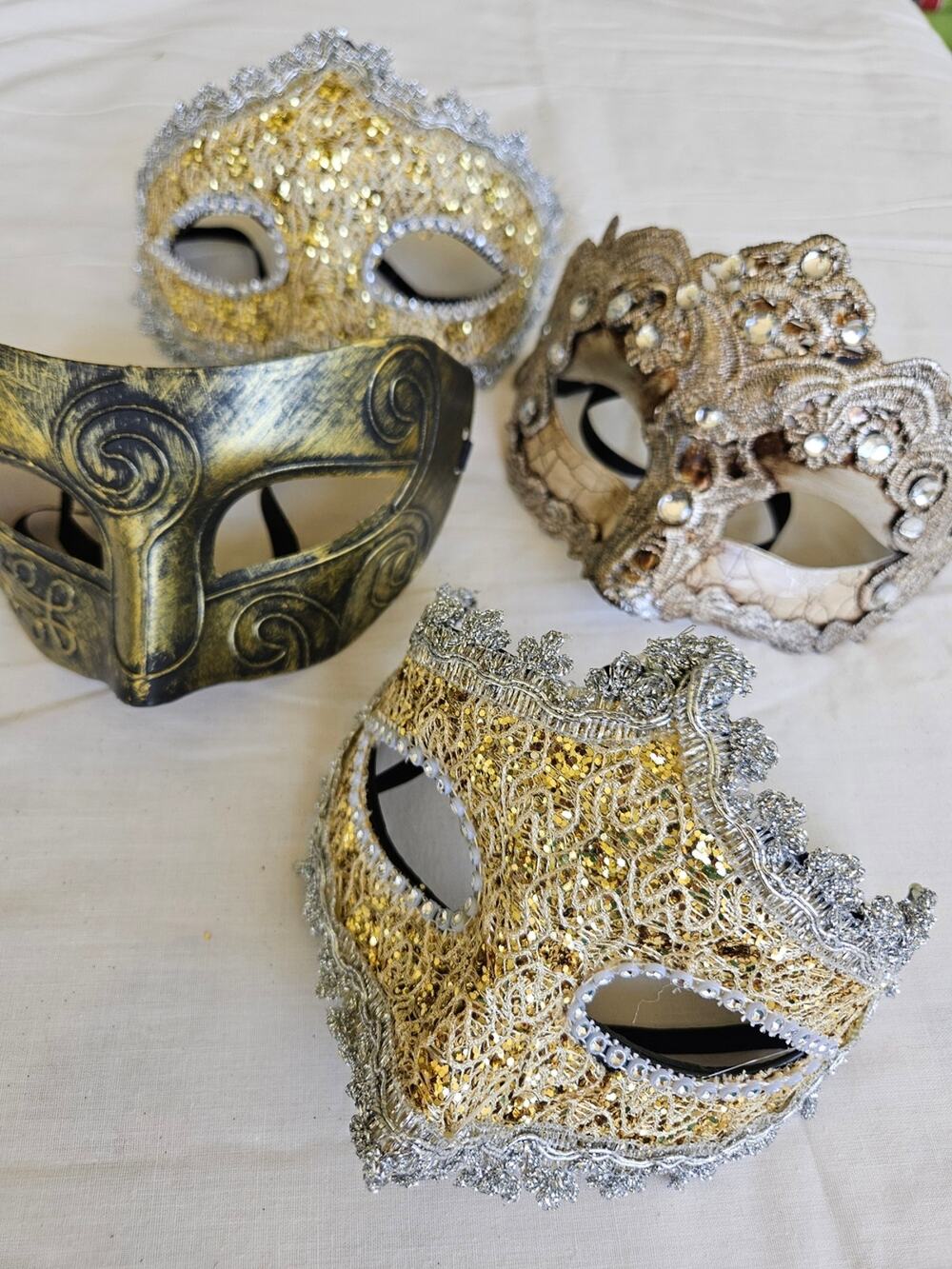 Set Of Four Masquerade Masks